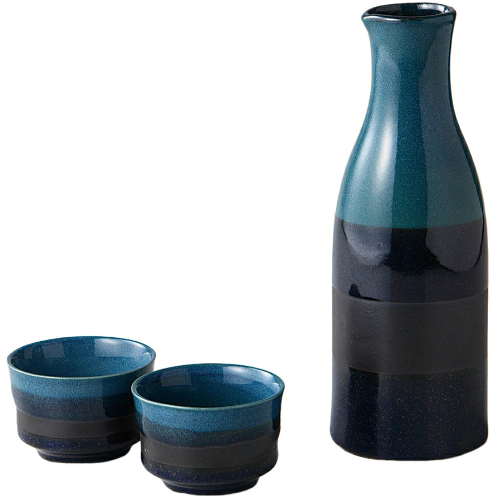 Seiyu Blue Glaze Sake 3P Set