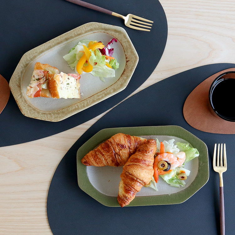 Seto Plain Beige Kizeto Plain Oval Medium Plate 21x13