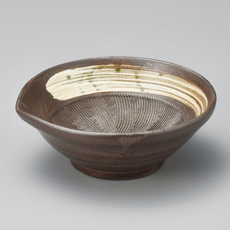 Shigaraki Suribachi Mortar with Spout Size 4