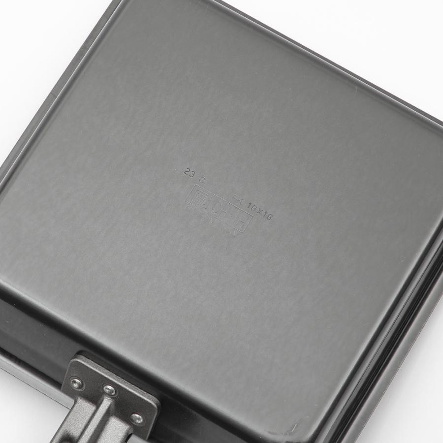 Shimomura Kihan Fiber Line Iron Square Fry Pan with Lid