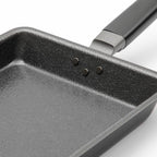 Shimomura Kihan Fiber Line Iron Square Fry Pan with Lid