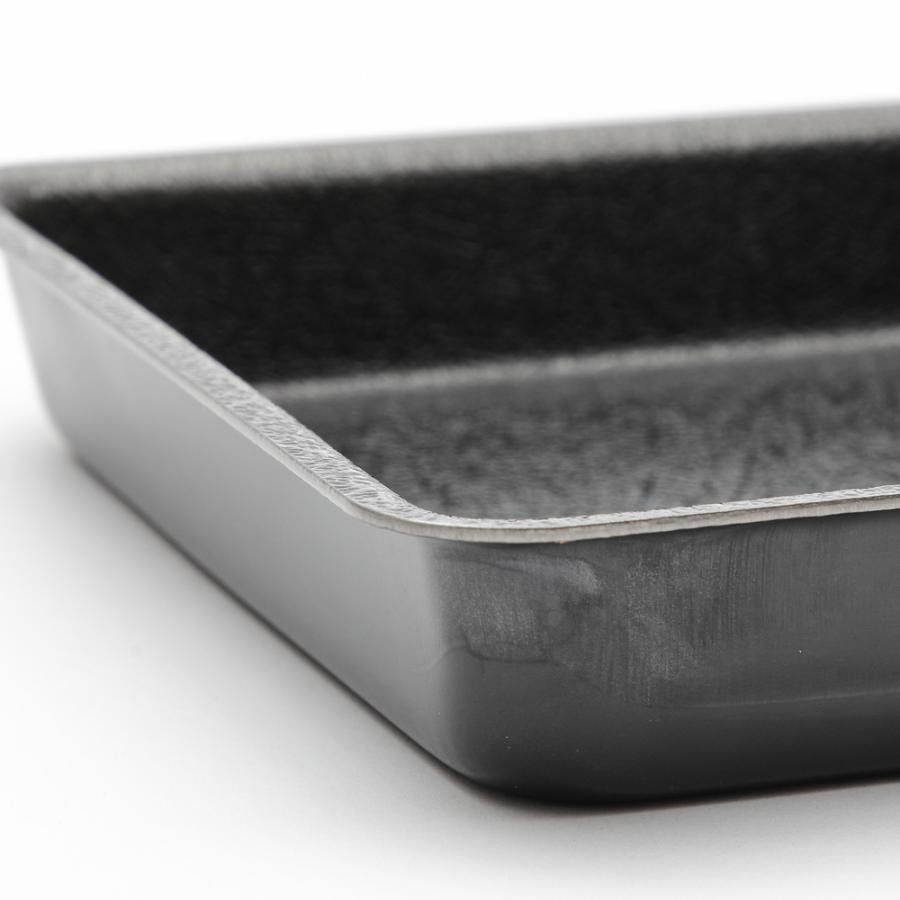 Shimomura Kihan Fiber Line Iron Square Fry Pan with Lid