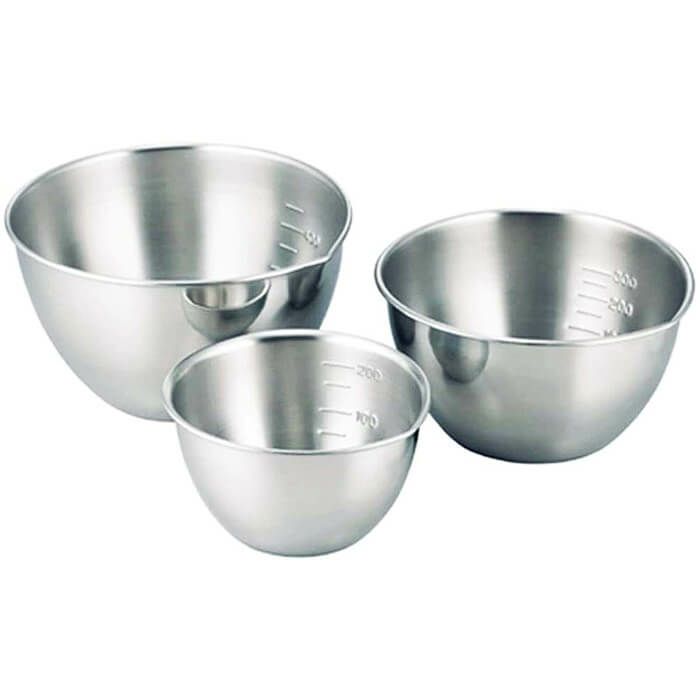 Shimomura Stainless Steel Measuring Bowl 3P Set