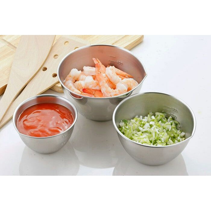 Shimomura Stainless Steel Measuring Bowl 3P Set