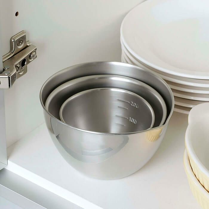 Shimomura Stainless Steel Measuring Bowl 3P Set