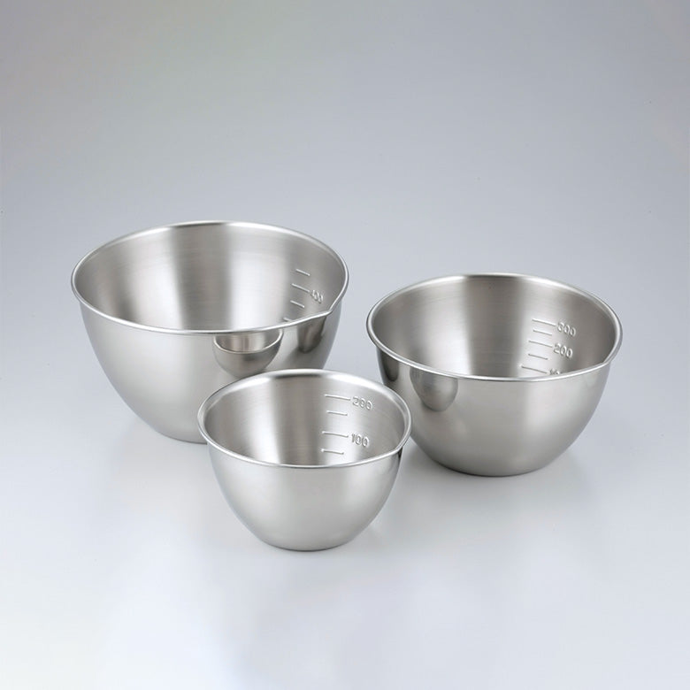 Shimomura Stainless Steel Measuring Bowl 3P Set