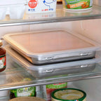 Shimomura Stainless Steel Wide Prep Trays with Lids 2pcs