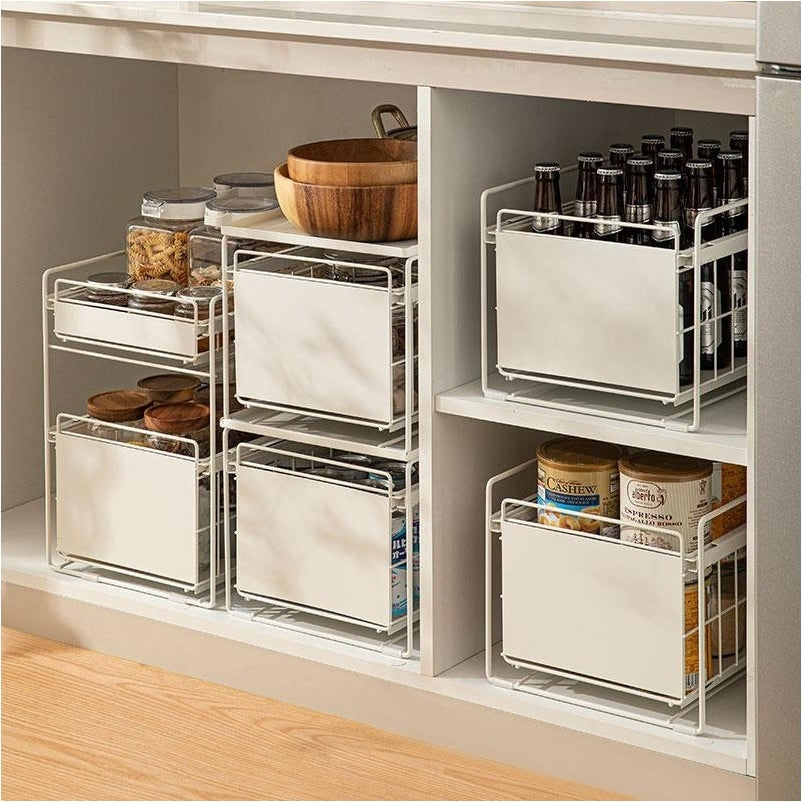 Shimoyama 1 Tier Iron Kitchen Storage Organiser - No Lid - Large