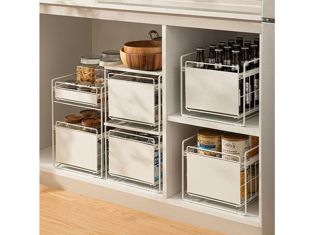 Shimoyama 1 Tier Iron Kitchen Storage Organiser - No Lid - Large