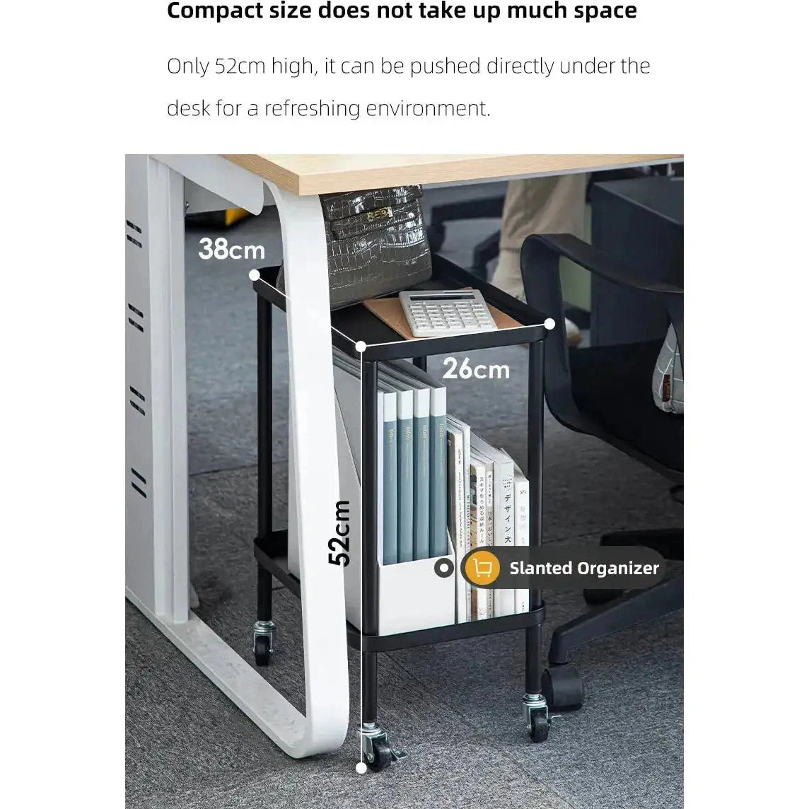 Shimoyama 2-Tier Black Storage Cart