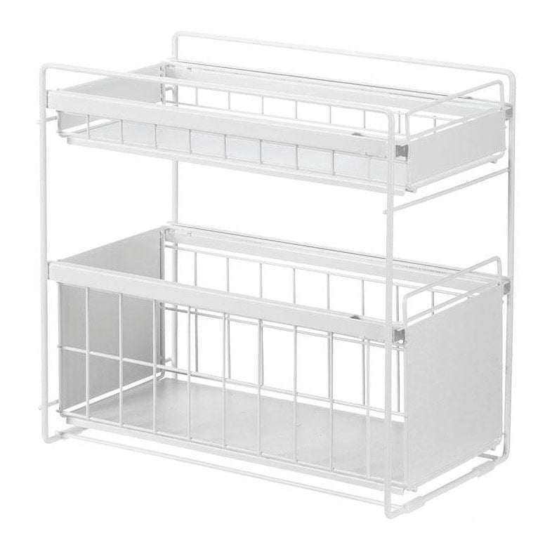 Shimoyama 2 Tier Iron Kitchen Storage Organiser with Lid - Small