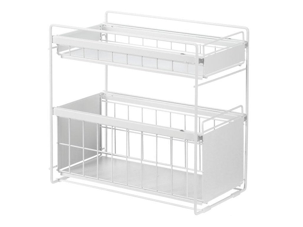 Shimoyama 2 Tier Iron Kitchen Storage Organiser with Lid - Small