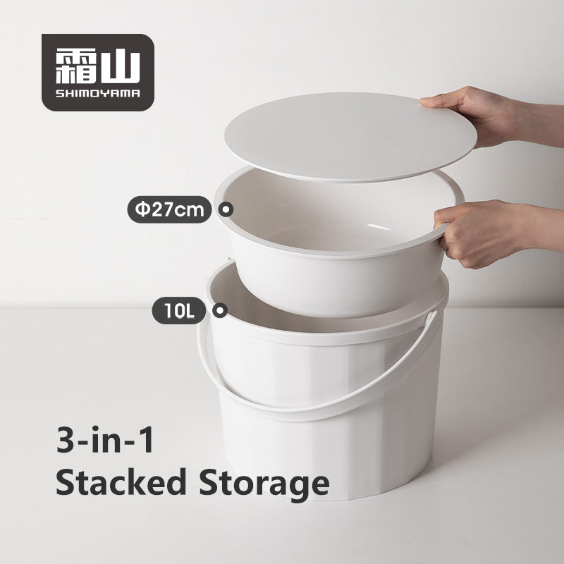 Shimoyama 3-in-1 Stacking Bucket Set 12L