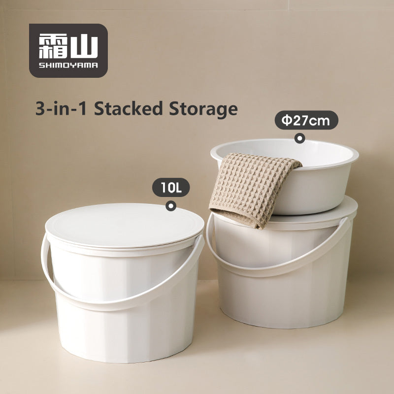 Shimoyama 3-in-1 Stacking Bucket Set 12L