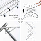 Shimoyama 304 Stainless Steel Foldable W-Shaped Drying Rack