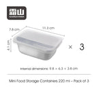 Shimoyama 304 Stainless Steel Seasoning Box 220ml 3P