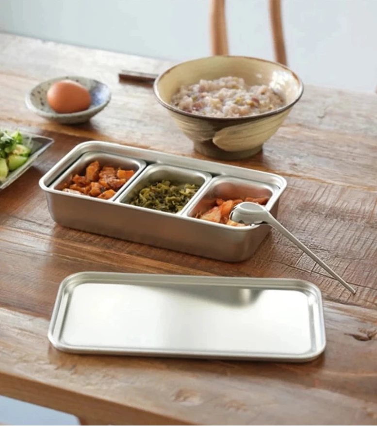 Shimoyama 304 Stainless Steel Seasoning Box - 3 Compartments