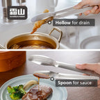 Shimoyama 304 Stainless Steel Slotted Food Tongs 24cm