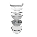 Shimoyama 304 Stainless Steel Strainer Mixing Bowl - 23cm Set of 6