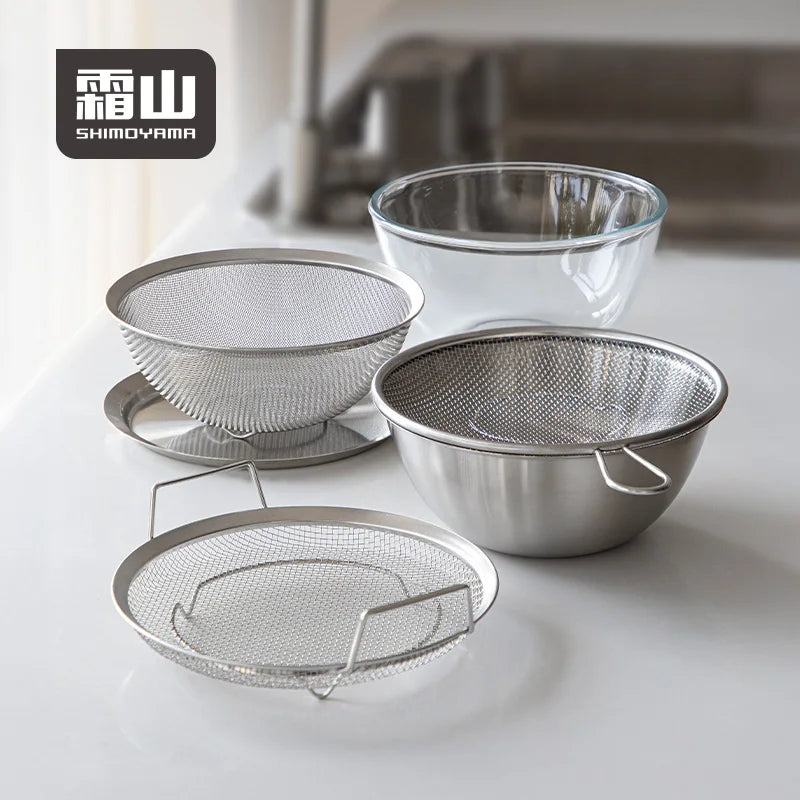 Shimoyama 304 Stainless Steel Strainer Mixing Bowl - 23cm Set of 6
