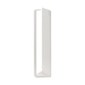 Minimalist white Shimoyama adhesive paper towel holder with matte finish on white background