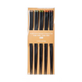 Shimoyama Antibacterial Hexagon Chopstick 5P Set - Black Colour