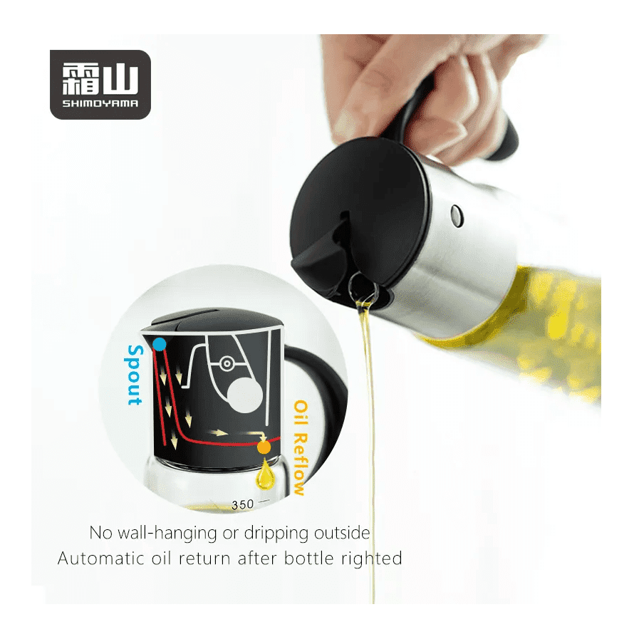 Shimoyama Auto Flip Borosilicate Glass Oil Pot 350ml
