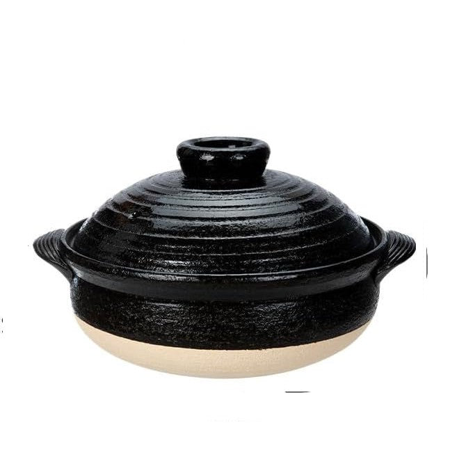 Shimoyama Bankoyaki Donabe Pot - Black - Size 8