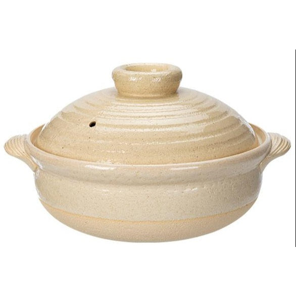 Shimoyama Bankoyaki Donabe Pot - White - Size 8