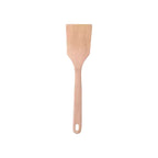 Shimoyama Beech Square Frying Spatula 26cm with smooth wood grain finish
