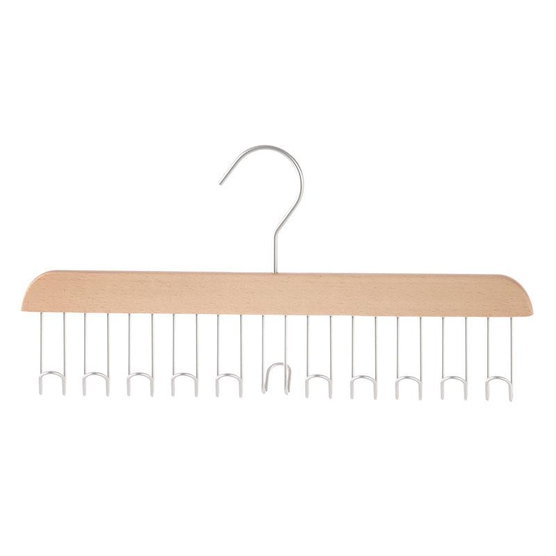 Shimoyama Beech Wood Clothes Hanger with Hooks