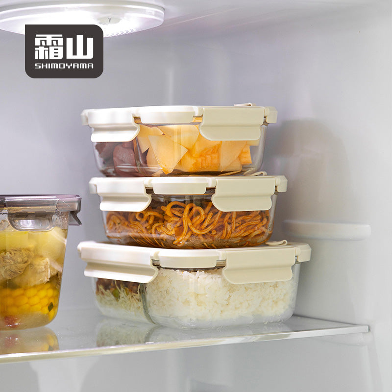 Shimoyama Borosilicate Glass Container 640ml - 2 Partitions