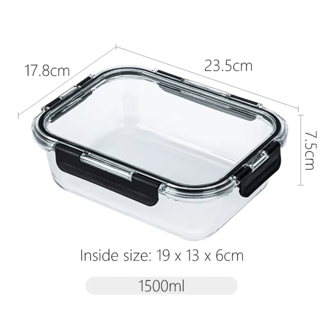 Shimoyama Borosilicate Glass Food Container 1500ml - Single Compartment