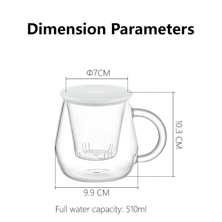 Shimoyama Borosilicate Glass Tea Cup 480ml