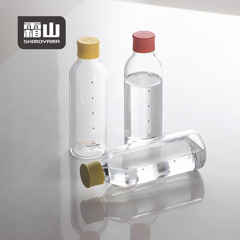 Shimoyama Borosilicate Glass Water Bottle 500ml - Yellow