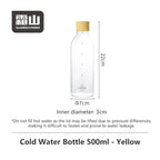 Shimoyama Borosilicate Glass Water Bottle 500ml - Yellow