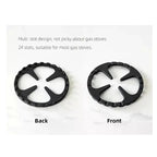 Front and back view of Shimoyama cast iron pot trivet multi-slot design