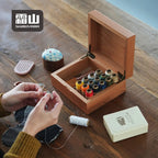 Shimoyama Cherry Wood Sewing Storage Box - 18x15x7.5cm