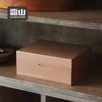 Shimoyama Cherry Wood Sewing Storage Box - 18x15x7.5cm