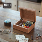 Shimoyama Cherry Wood Sewing Storage Box - 18x15x7.5cm
