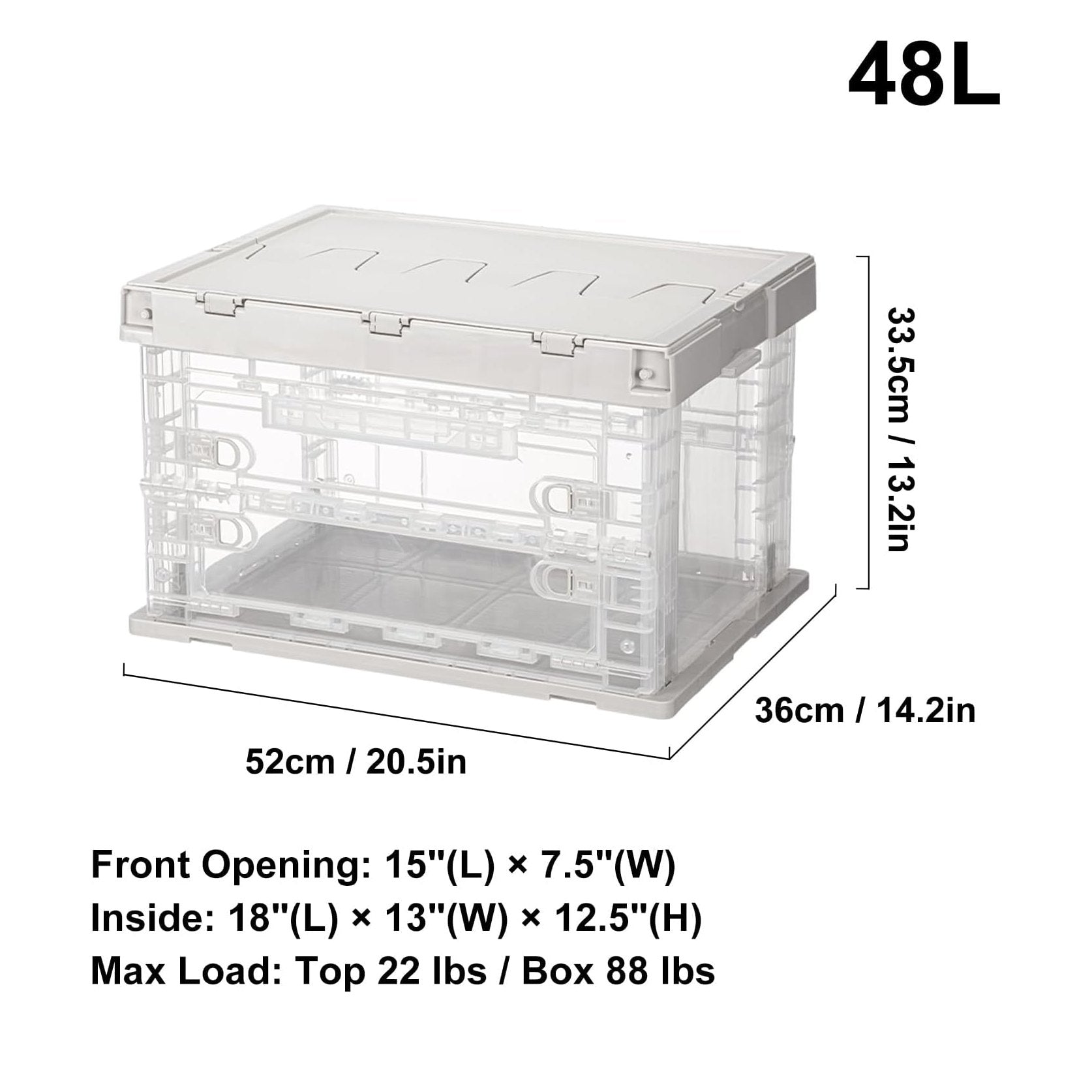 Shimoyama Collapsible Storage Box 48L