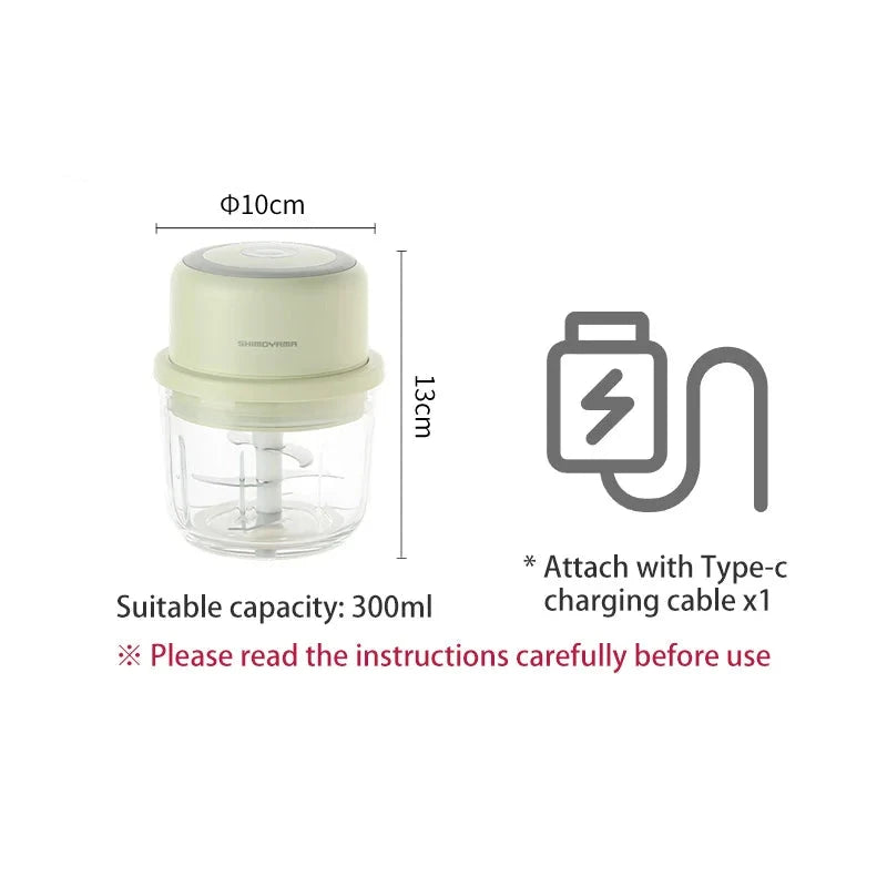 Shimoyama Cordless Electric Mini Chopper