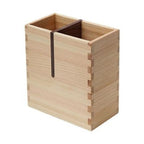 Shimoyama Cypress Cutlery Storage Box - 12.5x7x13.5cm