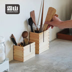 Shimoyama Cypress Cutlery Storage Box - 12.5x7x13.5cm