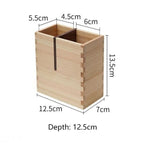 Shimoyama Cypress Cutlery Storage Box - 12.5x7x13.5cm