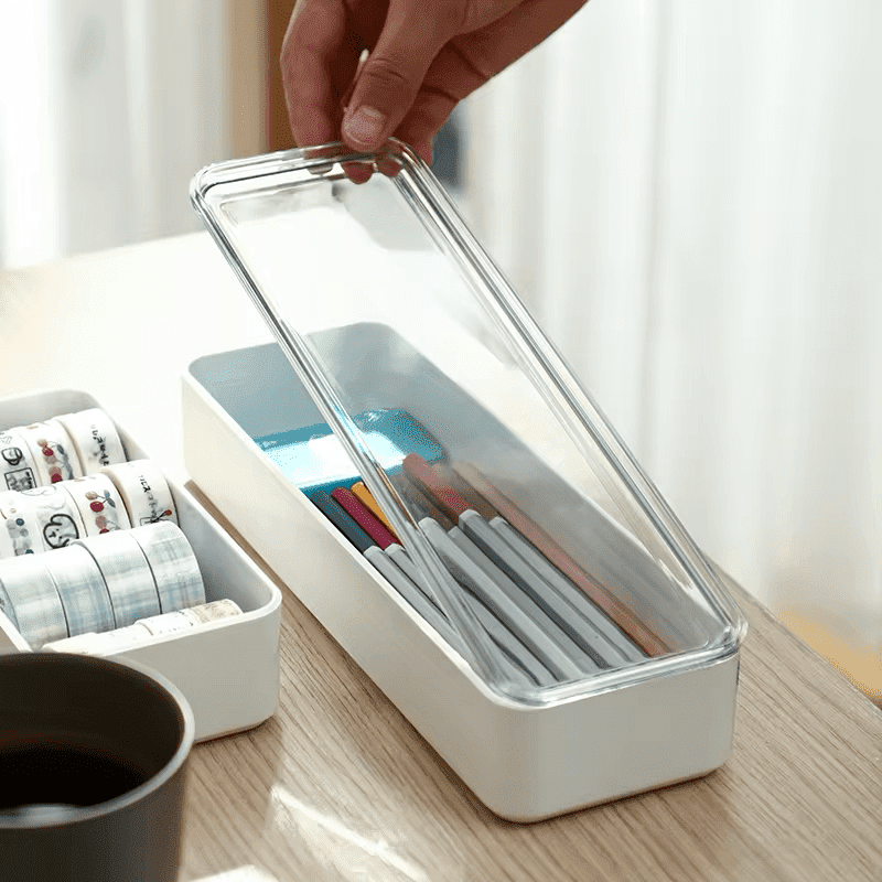 Shimoyama Desktop Storage Box White L Cover