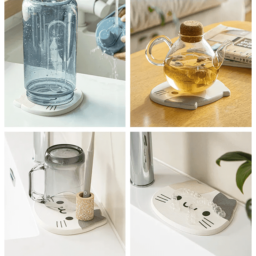 Shimoyama Diatomite Cat Coaster