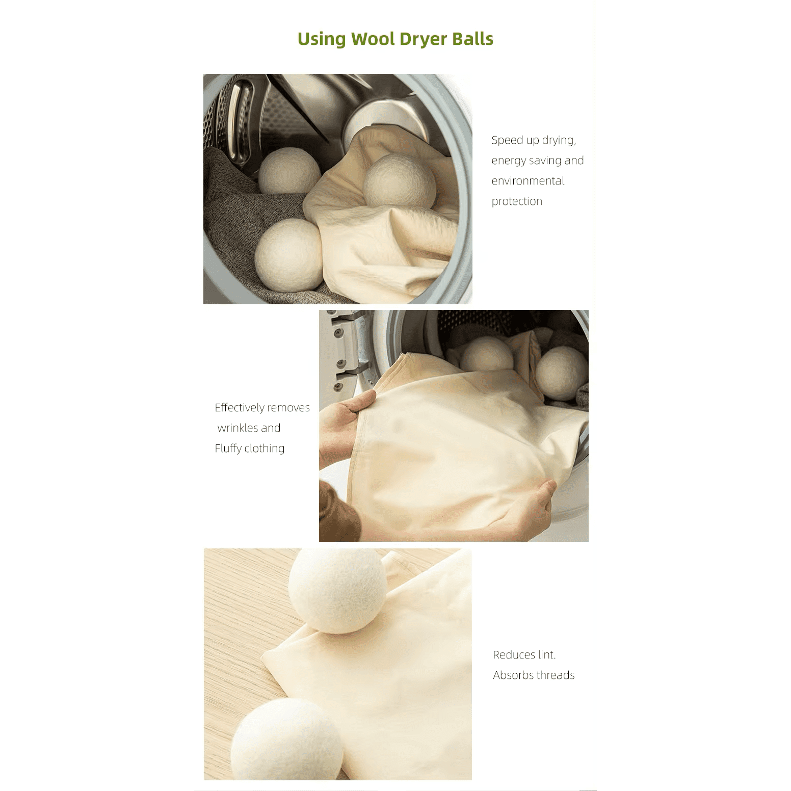 Shimoyama Dryer Wool Balls 3P