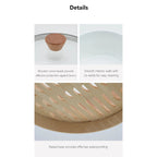 Shimoyama Dual-handle Enamel Pot with Glass Lid 22cm & Bamboo Steamer 21cm Set
