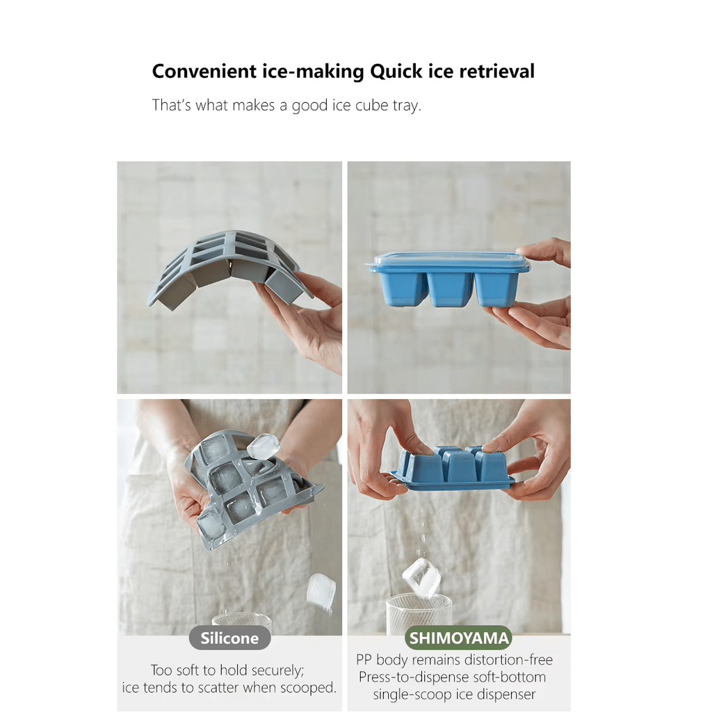 Shimoyama Easy Release Ice Cube Mould Tray 3P